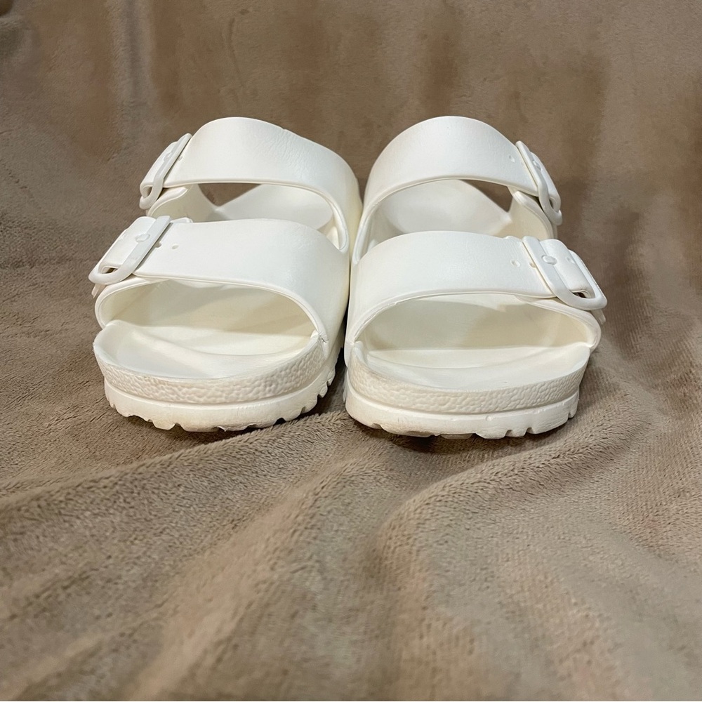 Birkenstock White EVA Arizona Two-Strap Slide Sandals. - Picture 3 of 10